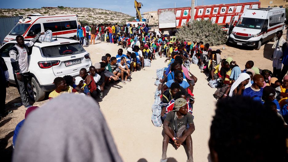 Migranci na Lampedusie