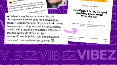 Liceum ZAKAZAŁO w statucie uczniom… uprawiania seksu xD Statutowy Absurd Roku 2021 wybrany