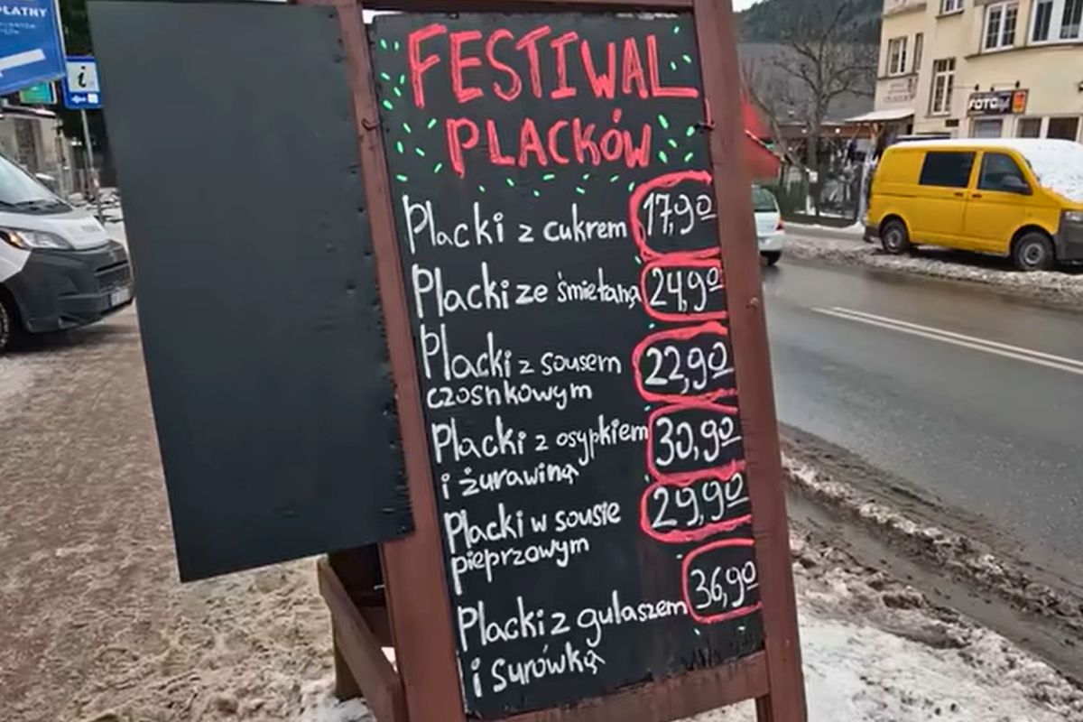 Festiwal placków w Szczyrku, kadr z YouTube'a