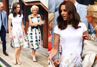 Elegancka Kate Middleton w kwiatach ogląda finał Wimbledonu (ZDJĘCIA)
