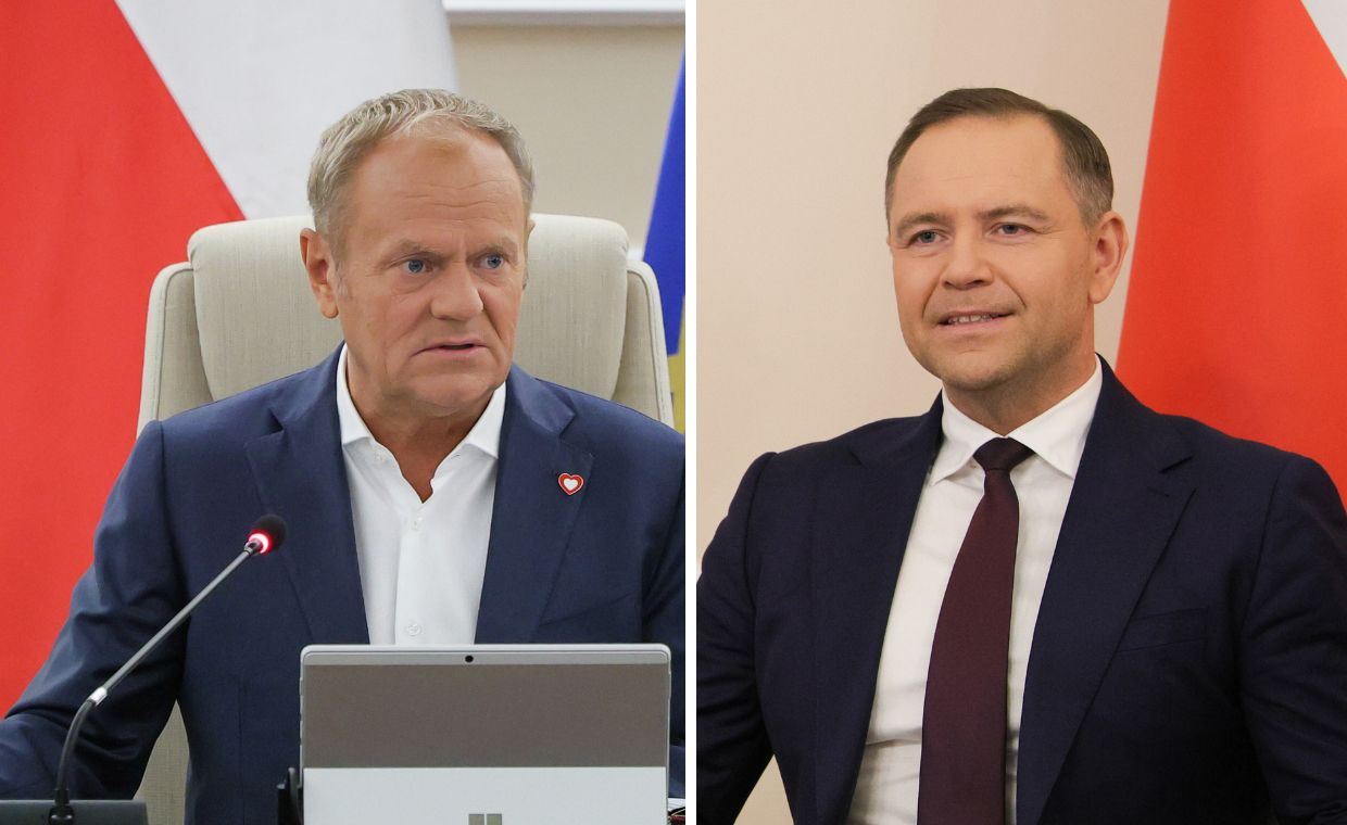 Donald Tusk i Karol Nawrocki