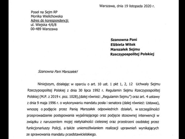 Posłanka domaga sie wyjaśnień od Marszałek Sejmu