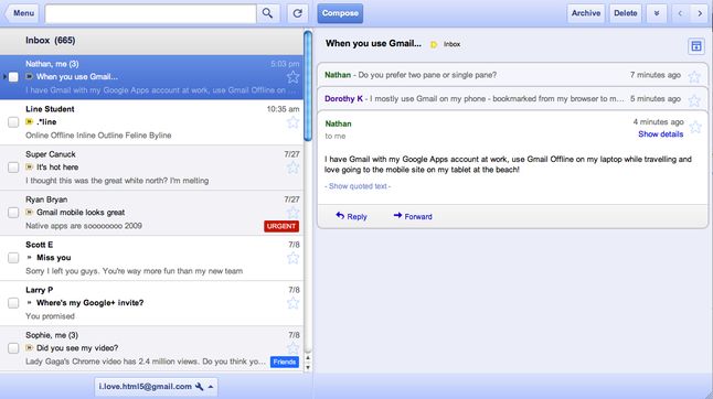 Fot. Gmail Offline