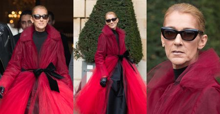 "Modna" Celine Dion ściąga na siebie uwagę w tiulowym płaszczu za 14 tysięcy