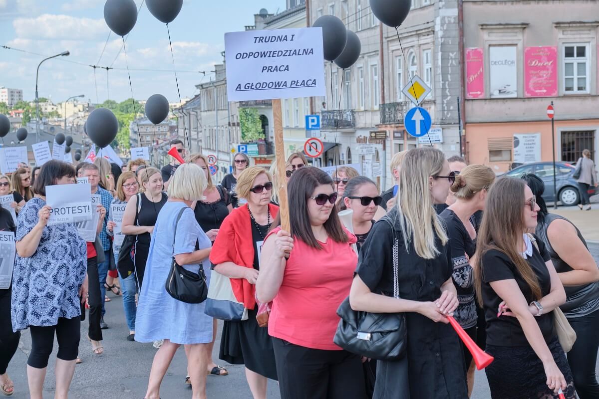 Protest pracowników MOPR-u Lublin 23 czerwca