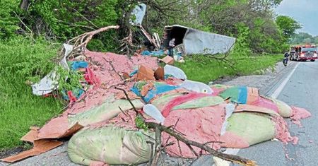 Już nie zrobią z tego hot-dogów. Niecodzienny widok na autostradzie w USA