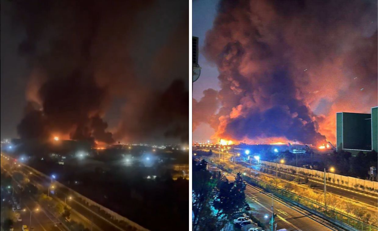 Płonie lotnisko Mehrabad w Teheranie