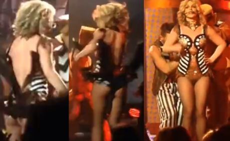 Britney Spears prawie zgubiła kostium na scenie!