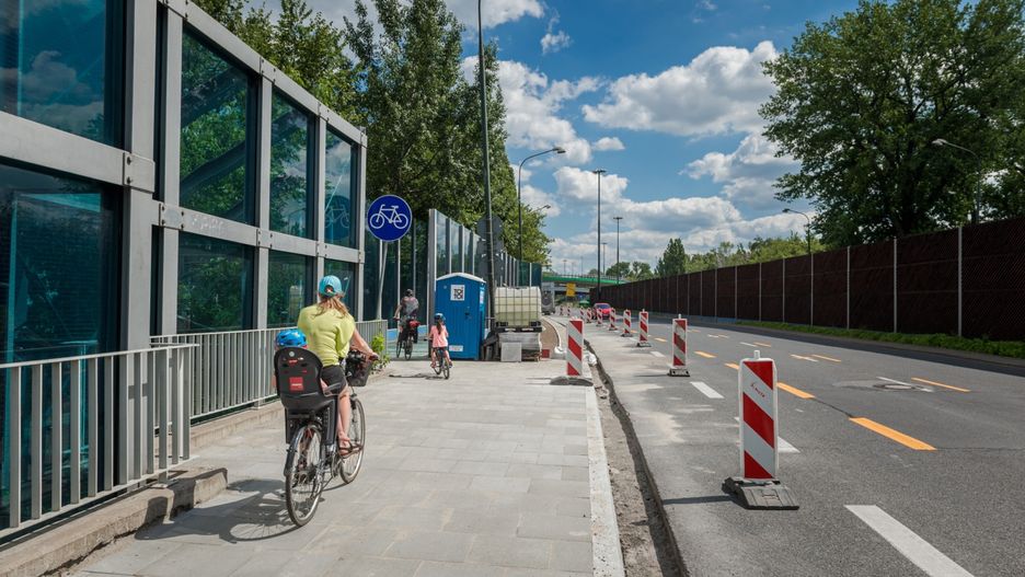 Warszawa. ZDM "poprawia" Wał Miedzeszyński (fot. Zarząd Dróg Miejskich)