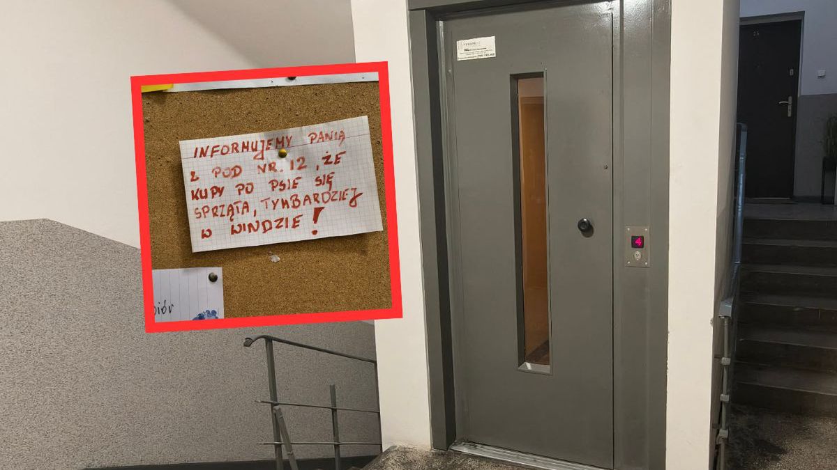Kartka w windzie w bloku w Gliwicach. Sąsiedzi mają dość