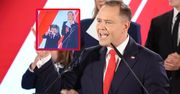 Karol Nawrocki przemawiał. Jednak to jego córka skradła show