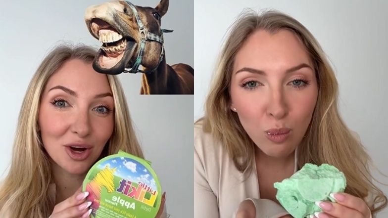 Martirenti skosztowała PRZYSMAKU DLA KONI. Przypomina jej słodyc