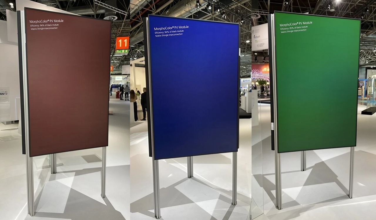 Kolorowe panele fotowoltaiczne wykonane w technologii MorphoColor