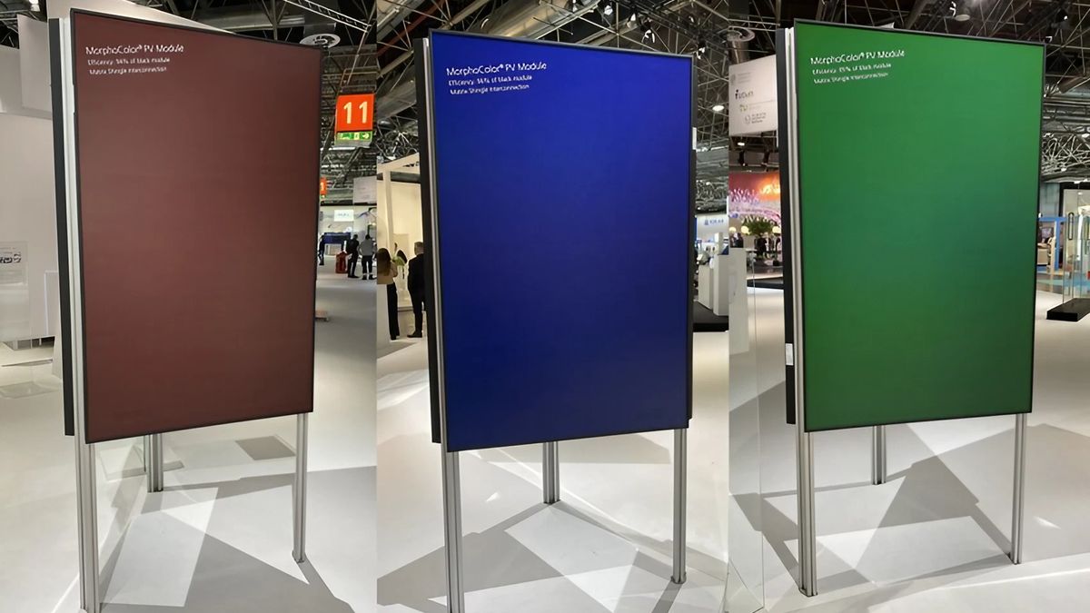 Kolorowe panele fotowoltaiczne wykonane w technologii MorphoColor