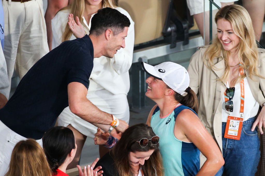 Na zdjęciu: Robert Lewandowski i Iga Świątek