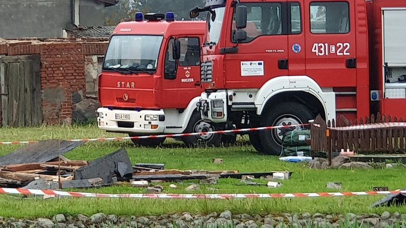 Pogoda, Burza w Woli Buczkowskiej. Straż Pożarna walczy ze skutkami