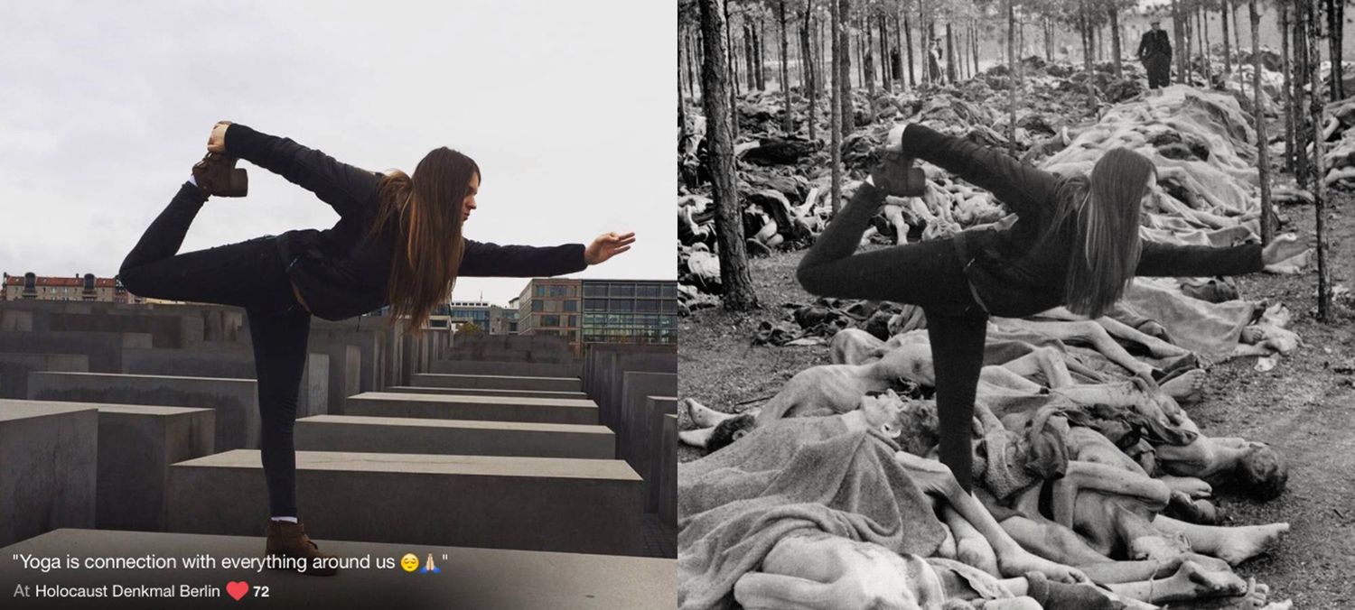 Yolocaust to selfie na szczątkach ofiar holocaustu. Mocna seria zdjęć obnażająca brak szacunku dla ludzkiej tragedii 8