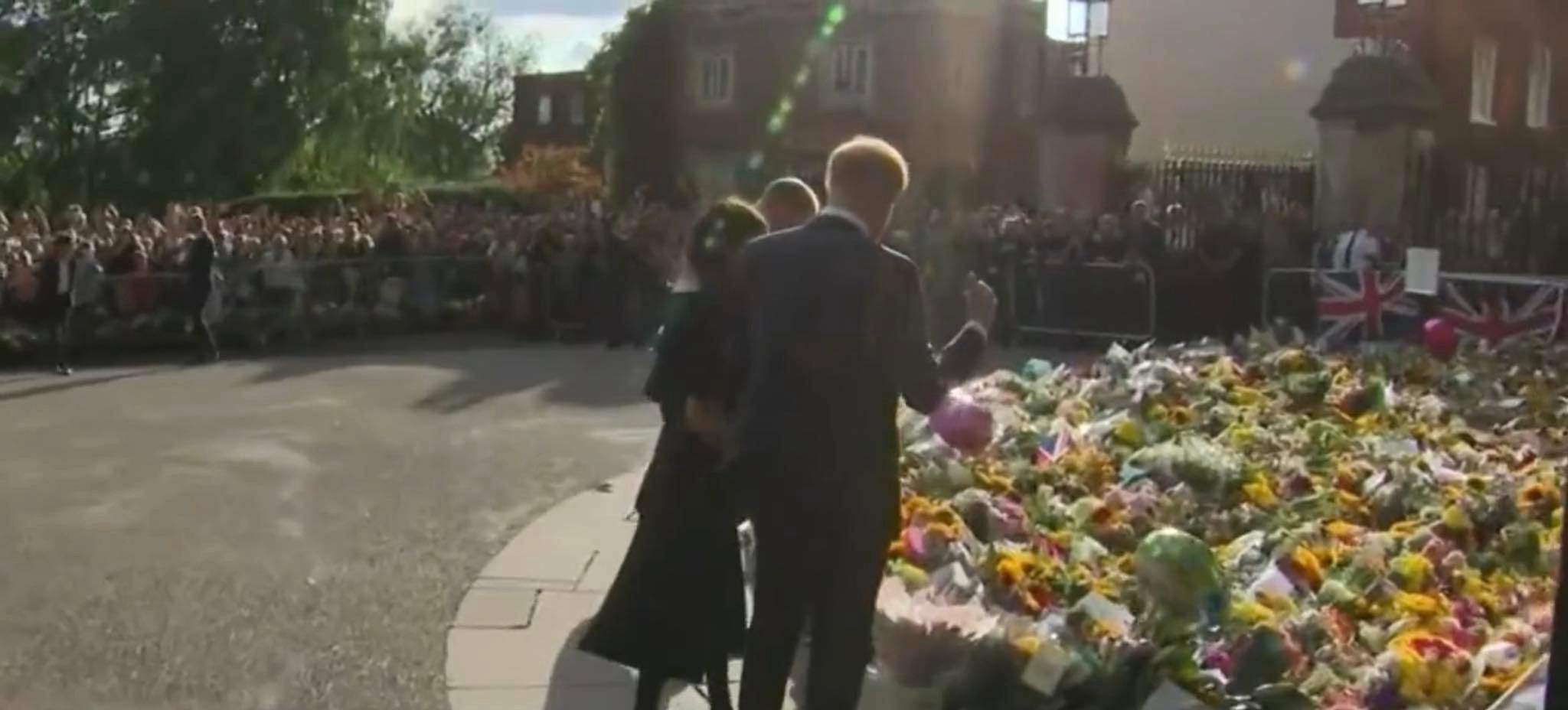 Książęta William i Harry z Kate Middleton i Meghan Markle w Windsorze