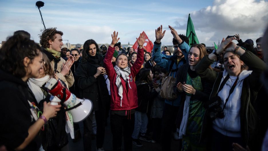  Greta Thunberg bierze udział w demonstracji w Bordeaux