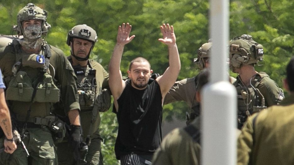 Temporary
Almog Meir Jan, 21, one of four hostages who were kidnapped in a Hamas-led attack on Oct. 7, 2023, and was just rescued, arrives by helicopter to the Sheba Medical Center in Ramat Gan, Israel, Saturday, June 8, 2024. Israel says it has rescued four hostages who were kidnapped in a Hamas-led attack on Oct. 7.   (AP Photo/Tomer Appelbaum)
Tomer Appelbaum