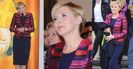Agata Duda w różowej marynarce (ZDJĘCIA)