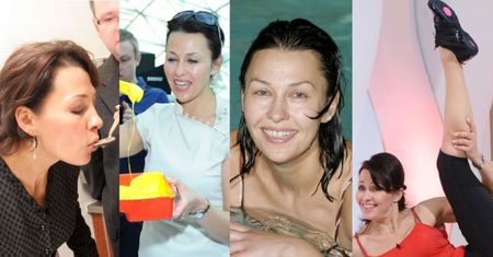 Anna Popek, mistrzyni chałtur i pozowania ze wszystkim SKOŃCZYŁA 50 LAT! (STARE ZDJĘCIA)