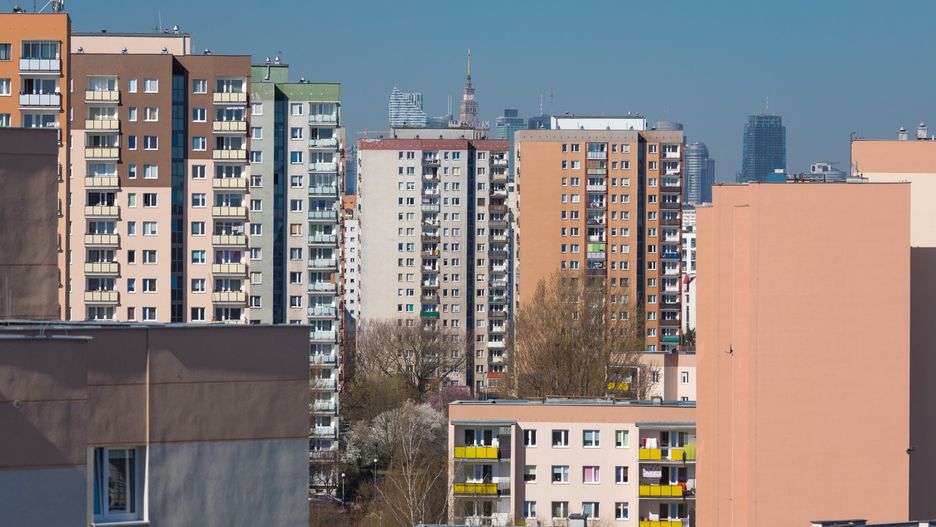 Warszawa. Bloki na Gocławiu