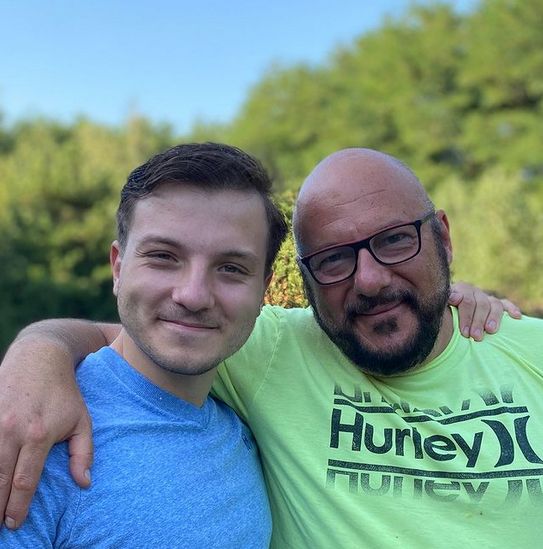 Piotr Gąsowski z synem