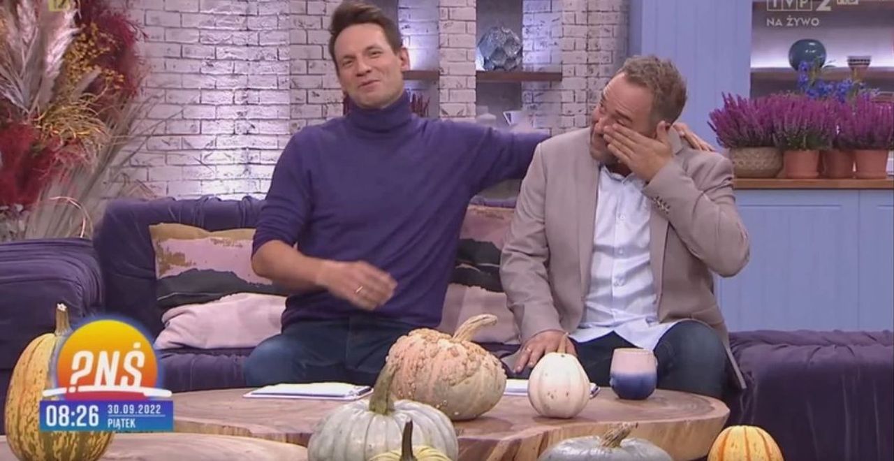Incydent w studiu "Pytania na śniadanie" wyglądał groźnie, panowie szybko obrócili jednak całą sytuację w żart