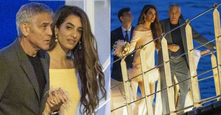 Eleganccy Amal i George Clooneyowie mkną na kolację nad jeziorem Como. 47-letnia prawniczka jak zwykle skradła show