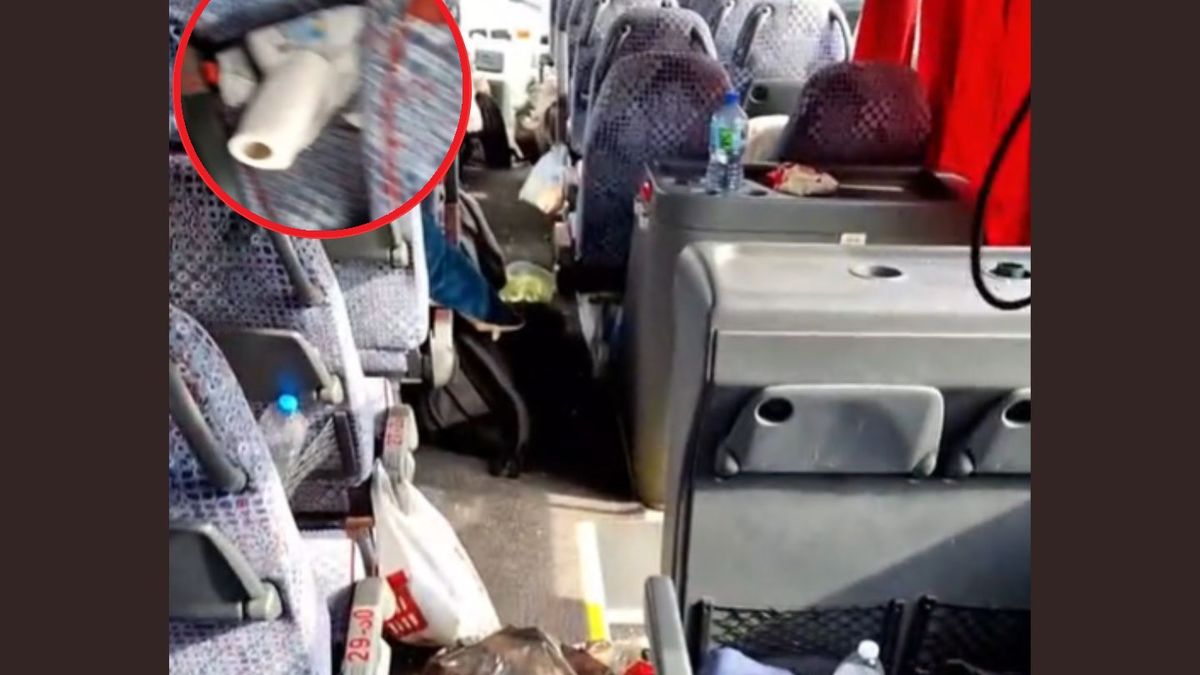 Pokazał, jak wygląda autokar po wycieczce szkolnej. "Nigdy takiego syfu nie było"