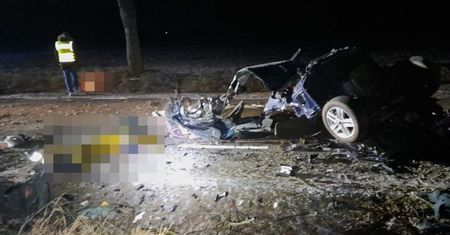 Kia roztrzaskała się na drzewie. Kierowca zginął na miejscu