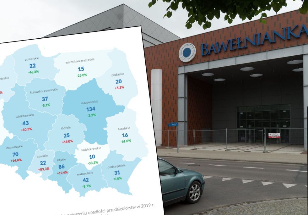 Galeria handlowa, firma odzieżowa i gigantyczna huta ukraińskiego oligarchy. Oto największe bankructwa minionego roku w Polsce