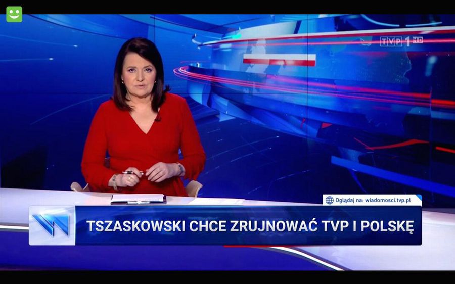 Humorystyczne przedstawienie paska z TVP, który mógłby powstać w przyszłości