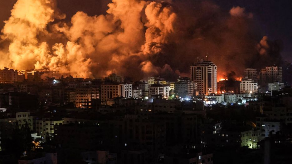 Flames and smoke billow during Israeli strikes in Gaza.
GAZA, PALESTINE - 2023/10/09: Flames and smoke billow during Israeli strikes in Gaza. Israel imposed a total siege on the Gaza Strip on October 9 and cut off the water supply as it kept bombing targets in the crowded Palestinian enclave in response to the Hamas surprise assault it has likened to the 9/11 attacks. (Photo by Ahmed Zakot/SOPA Images/LightRocket via Getty Images)
SOPA Images
911 attacks, aftermath, beach refugee camp, cut off, damage, flames, gaza-israel conflict, hamas surprise attack, israeli strikes, smoke, total siege, water supply