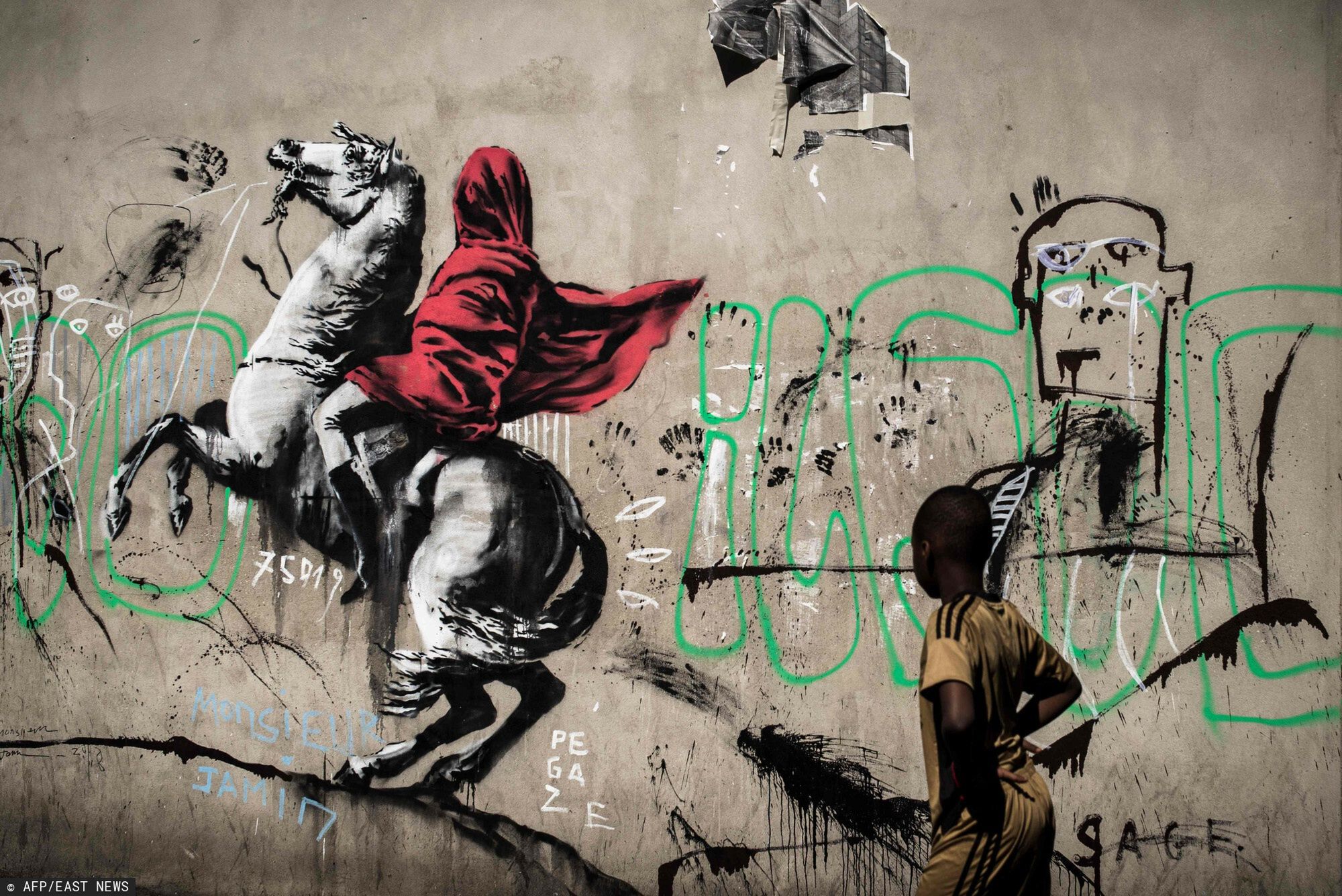 Mural Banksy'ego w Paryżu