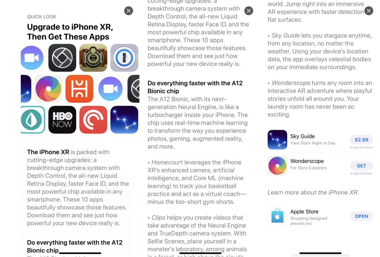 iPhone XR bohaterem nowego artykułu w App Store. źródło: 9to5mac.com