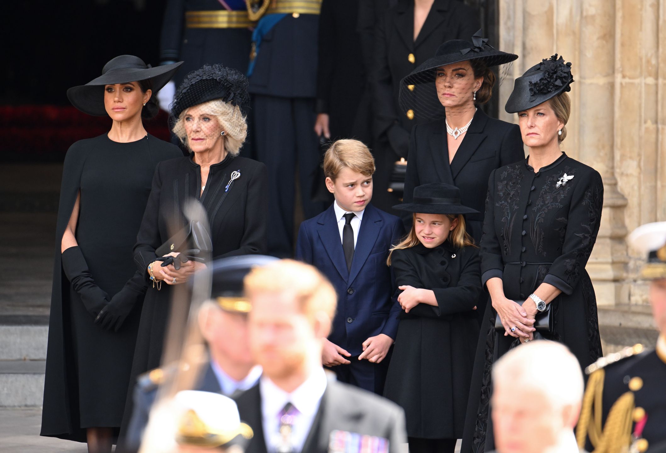 Meghan Markle i Kate Middleton na pogrzebie Elżbiety II