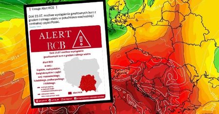 Uwaga na pogodę. Upały przerwą gwałtowne burze i grad. Jest alert RCB