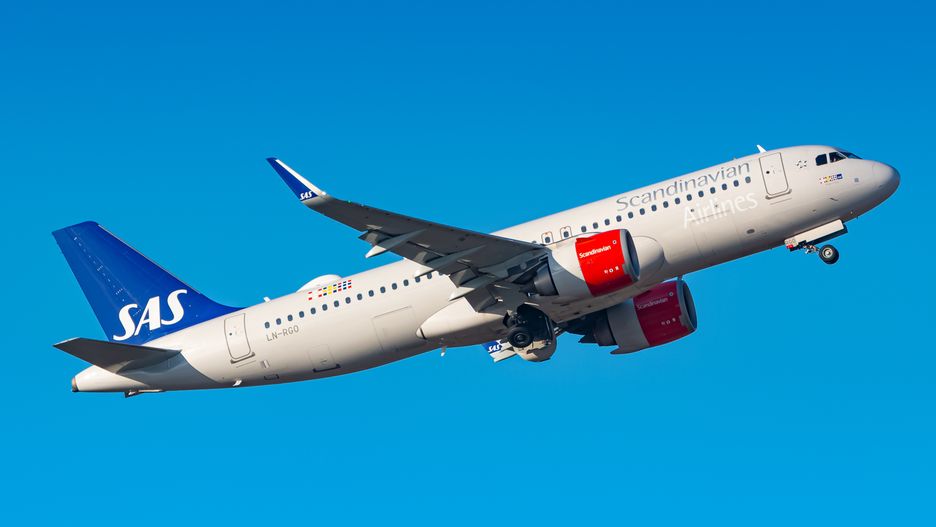 SAS Airbus A320 lot samolot