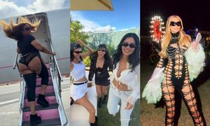 Gwiazdy prezentują CUDACZNE stylówki na Coachelli: Kardashianki, Lizzo, Paris Hilton... (ZDJĘCIA)