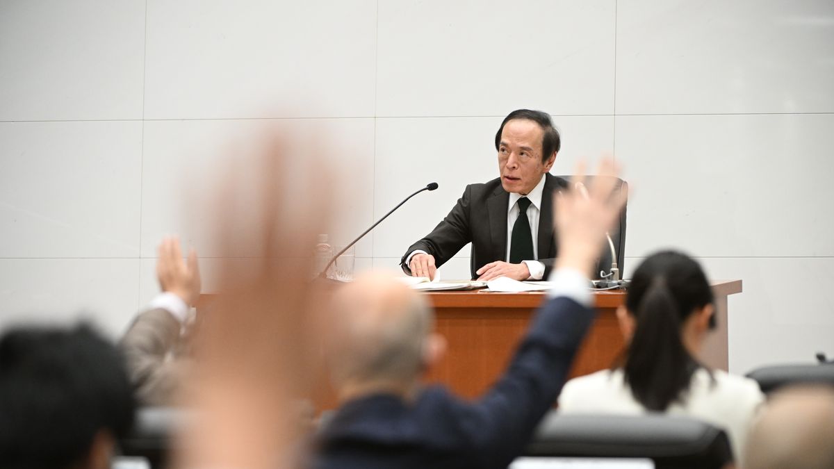Kazuo Ueda, governor of the Bank of Japan (BOJ), during a news conference at the central bank's headquarters in Tokyo, Japan, on Tuesday, March 19, 2024. The BOJ ended the most aggressive monetary stimulus program in modern history, scrapping the world's last negative interest rate and a raft of unconventional tools, while leaving the course of additional hikes unclear. Photographer: Akio Kon/Bloomberg via Getty Images