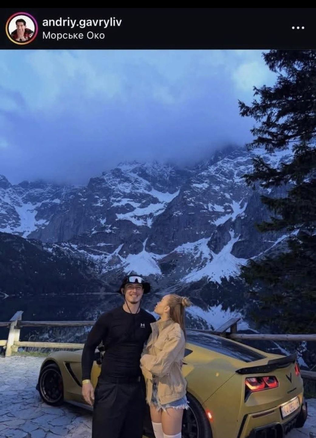 Influencer z Ukrainy wjechał autem nad Morskie Oko