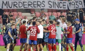 Ambasada Izraela reaguje na wpis. Potępiła transparent na meczu