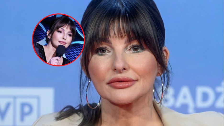 Beata Chmielowska-Olech w skromnej sukience na koncercie TVP