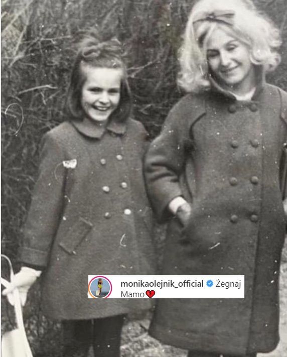 Monika Olejnik opłakuje matkę