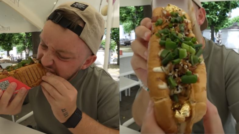 Książulo spróbował hot doga ze złotem za 100 zł