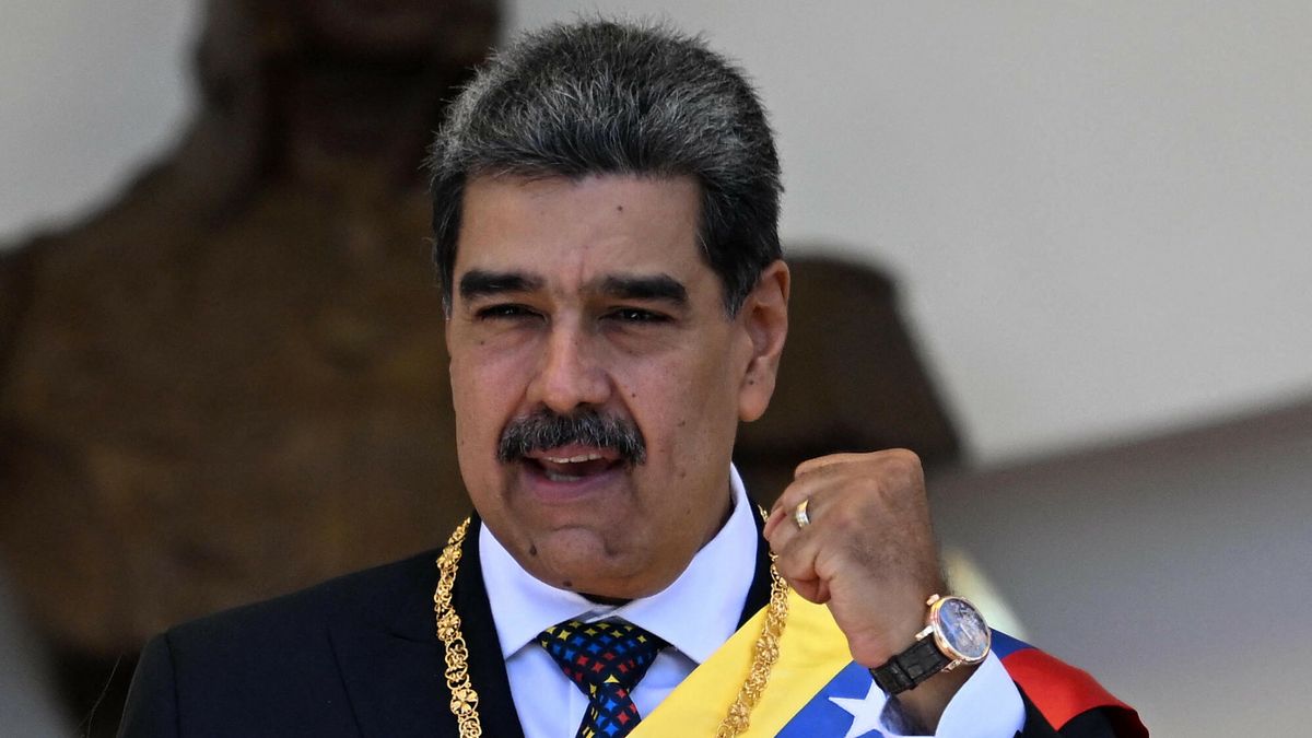 Nicolas Maduro podczas rozpoczęcia trzeciej kadencji 