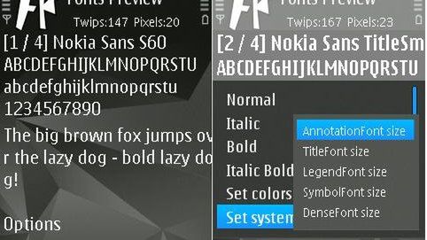 Szybki podgląd czcionek 1