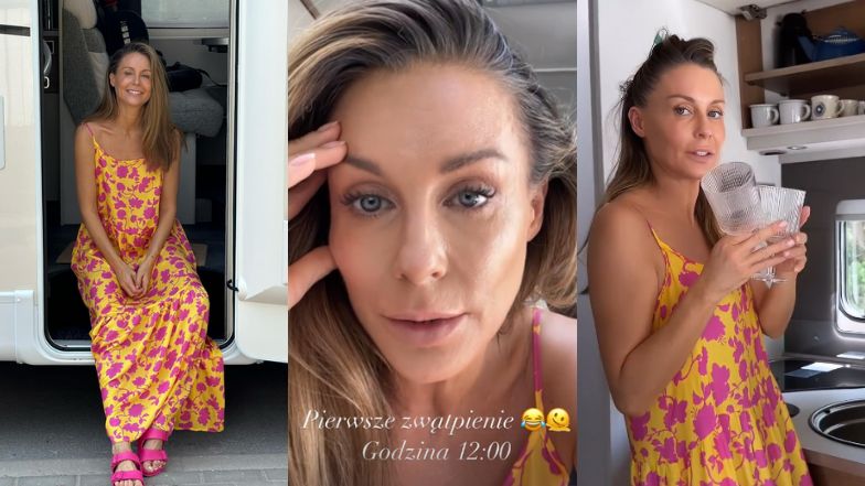 Wakacje Małgorzaty Rozenek w kamperze, dzień pierwszy. Już dopadło ją zwątpienie